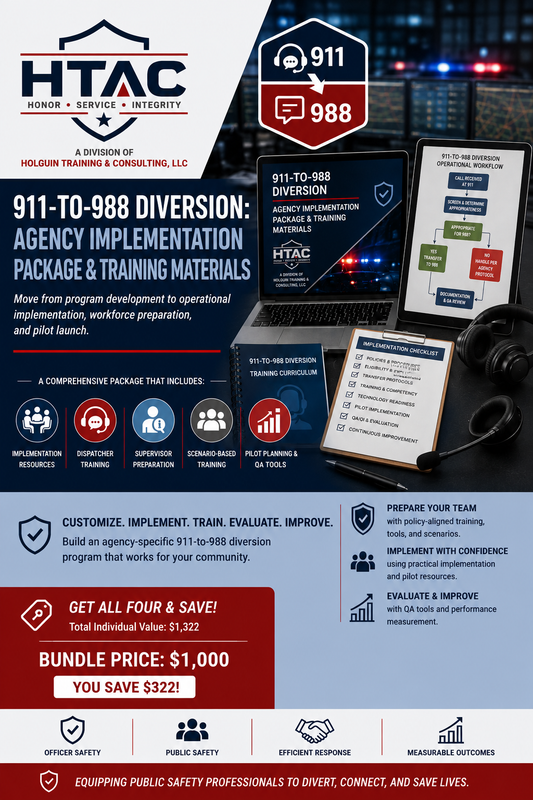 HTAC 911-to-988 Agency Implementation Package & Training Materials